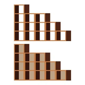 Illustration of isolated on white background element of home or office furnit Stock Illustration