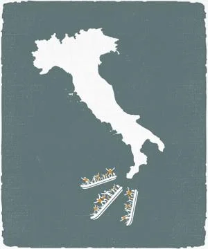 Illustration for Italy refusing to let migrant boats dock. Stock Illustration