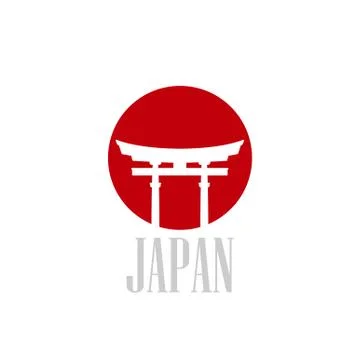 Illustration with japan gate Stock Illustration