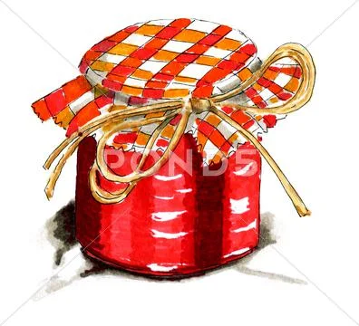 Illustration of jar jam Stock Illustration