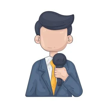 Illustration of journalist Stock Illustration