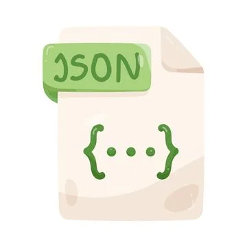 Illustration of json file Stockillustratie