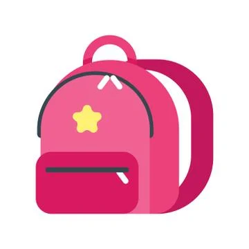 Illustration of kid backpack. Illustrazione stock