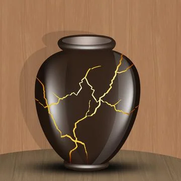 Illustration of kintsugi Stock Illustration