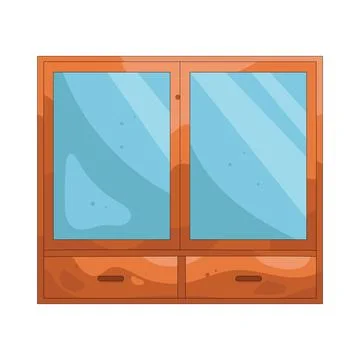 Illustration of kitchen cabinet 스톡 일러스트