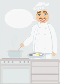 Illustration of  kitchen chef Stock Illustration
