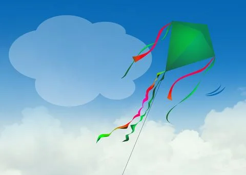 Illustration of kite in the sky Stock Illustration