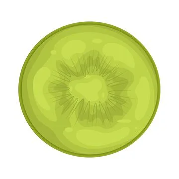 Illustration of kiwi slice Stock Illustration