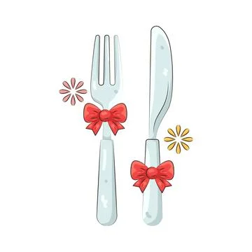 Illustration of Knife and fork Stock Illustration