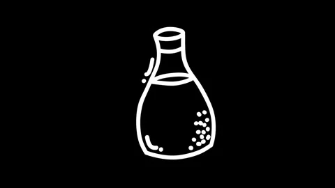 Illustration of a laboratory flask with bubbles, representing scientific ex.. Stock Footage 320022890