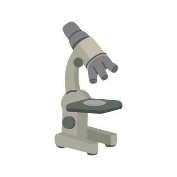 Illustration of a Laboratory Microscope 스톡 일러스트