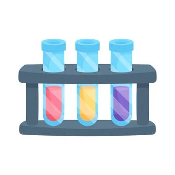 Illustration of laboratory test tubes Illustrazione stock