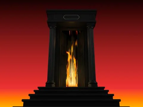 Illustration of a ladder to hell Stock Illustration