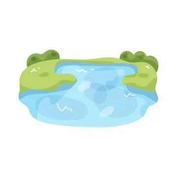 Illustration of lake Stock Illustration