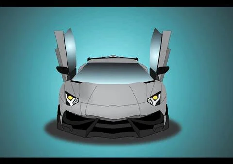 Illustration Of Lamborghini Vector Stock Illustration