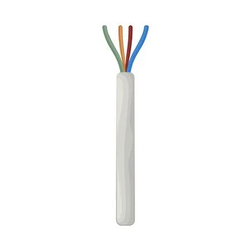 Illustration of LAN Cable Stock Illustration
