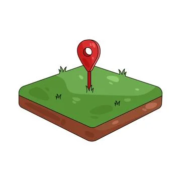 Illustration of land plot 库存插图