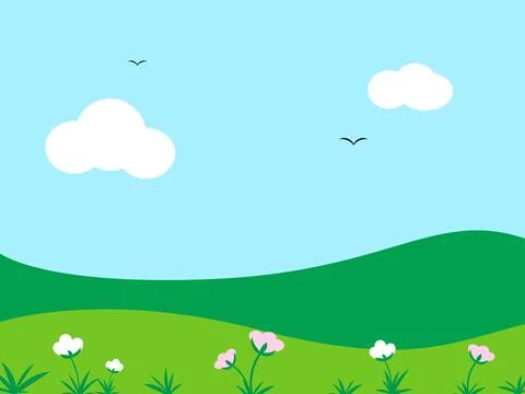 Illustration of landscape scene vector Stock Illustration