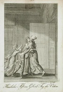 Illustration for 'Lang's Almanac for 1799'. Daniel Nikolaus Chodowiecki (Ge.. Stock Illustration