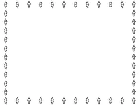 Illustration of lantern lights forming a frame pattern Stock Illustration