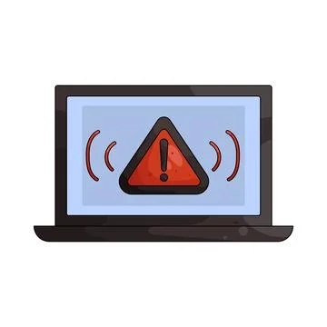Illustration of Laptop error Stock Illustration