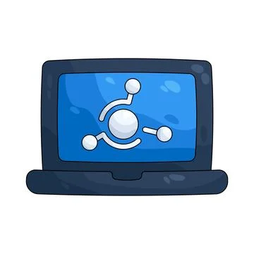 Illustration of Laptop Stockillustratie