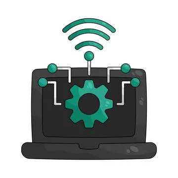 Illustration of  Laptop 스톡 일러스트