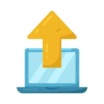 Illustration of Laptop upload 库存插图