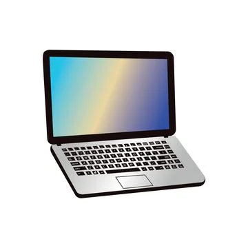 Illustration of laptop vector design design on a white background Stock Illustration