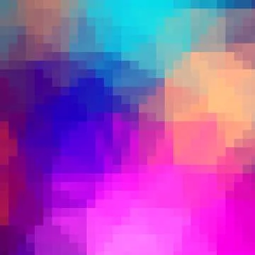 Illustration of large gradient pixels, colorful background Stock Illustration