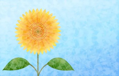 Illustration of a large sunflower 스톡 일러스트