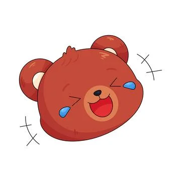 Illustration of laughing bear 스톡 일러스트