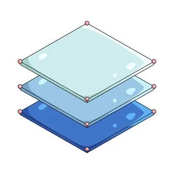 Illustration of Layered squares Stock Illustration