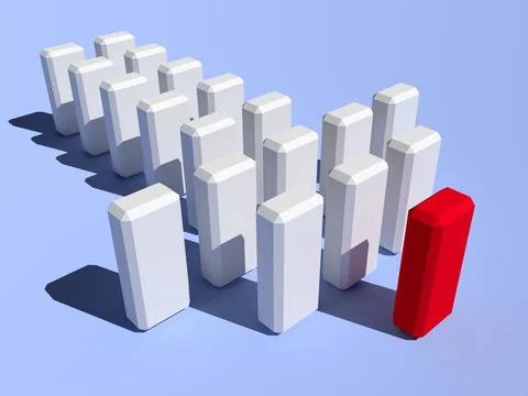 Illustration of leader leads the team forward. Business concepts Illustrazione stock