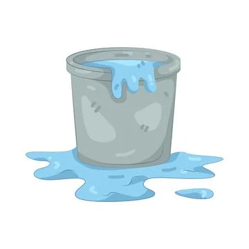 Illustration of Leaky Bucket Stock Illustration