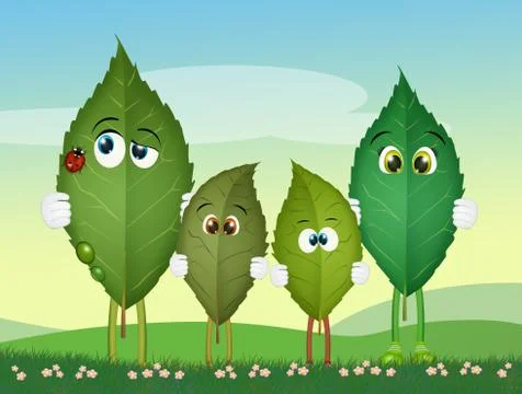 Illustration of leaves Stock Illustration
