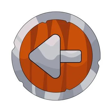 Illustration of left arrow button Stock Illustration