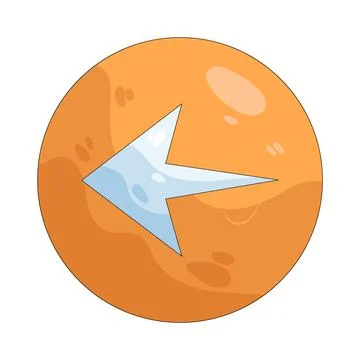 Illustration of left arrow button Stock Illustration