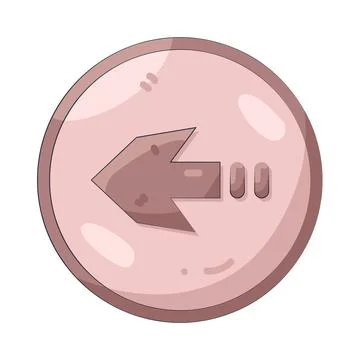 Illustration of left arrow in circle Stock Illustration