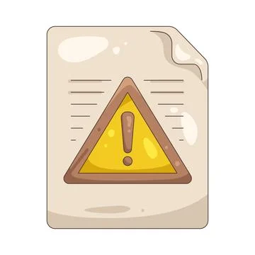 Illustration of Legal document fail Stock Illustration