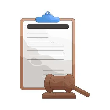 Illustration of legal document Stock Illustration