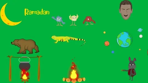 Illustration lemon green background three birds flying sky mans face. Stock Footage 310563276