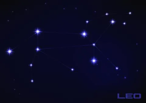 Illustration of leo constellation Stock Illustration