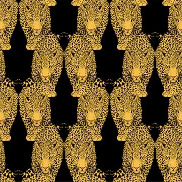 Illustration of leopard, graphic  anima Illustrazione stock