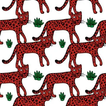 Illustration of leopard, graphic vector animal イラスト素材