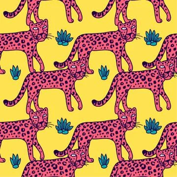 Illustration of leopard, graphic vector animal Stock Illustration