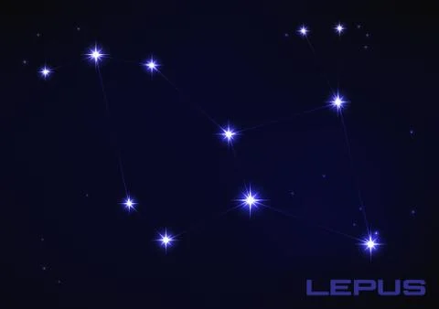 Illustration of lepus constellation Stock Illustration