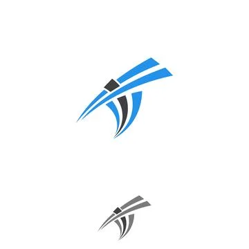 Illustration letter IT vector with abstract graphic Stock Illustration