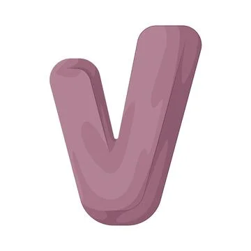 Illustration of Letter V Illustrazione stock