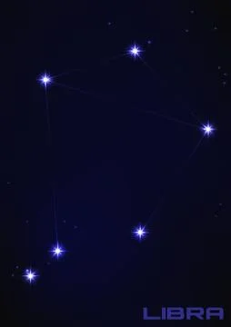Illustration of libra constellation Stock Illustration